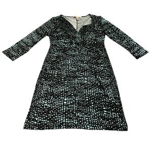 Forever 21 teal & black cocktail dress - 3/4 sleeve